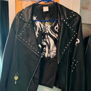 Disney Villains Leather Studded Jacket Plus Size 2XL